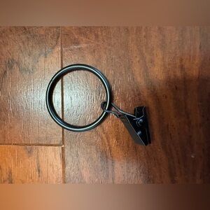 Black Curtain Ring with Clip